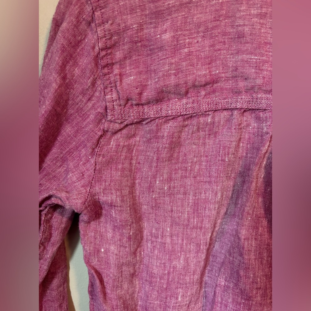 Talbots Side Button Linen Blouse - image 7